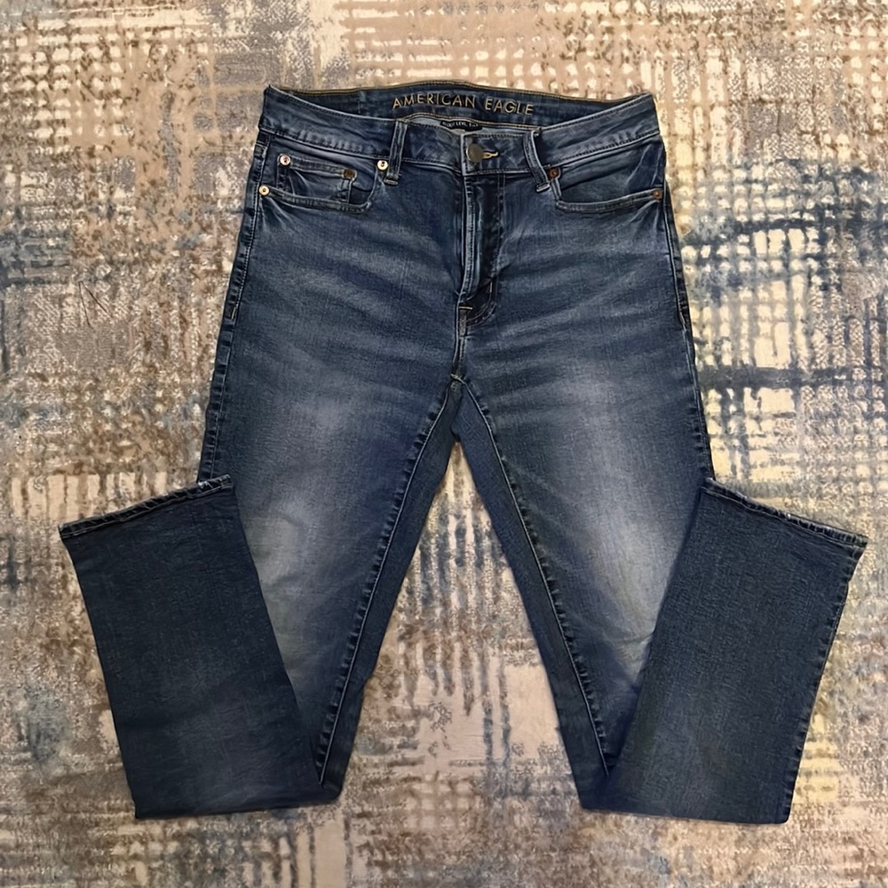 American Eagle Jeans Slim Straight 29x32 Next Level Flex light blue